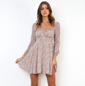 Floral long sleeve dress